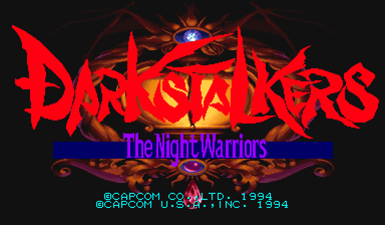 Darkstalkers: The Night Warriors (USA 940705 Phoenix Edition) (bootleg) Title Screen